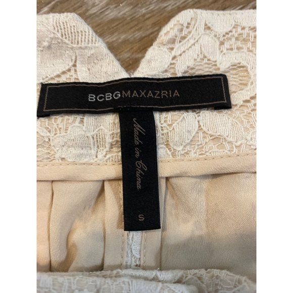 BCBG Shorts S Pia Ivory Floral lace 67% cotton 35% nylon - Picture 5 of 6